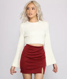 Feeling Good Bell Sleeve Crop Top