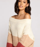Chic Colorblock Knit Sweater