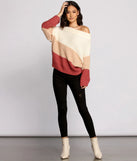 Chic Colorblock Knit Sweater
