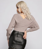 Doll It Up Open Back Ribbed Sweater