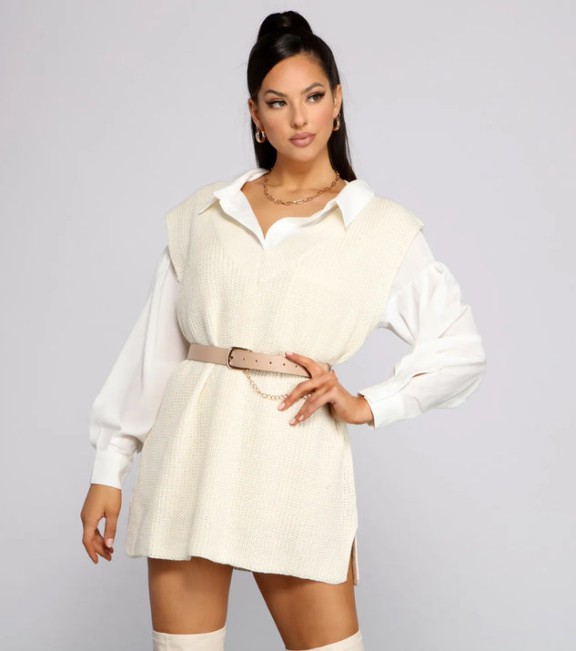 Trendy Babe Oversized Sweater Vest