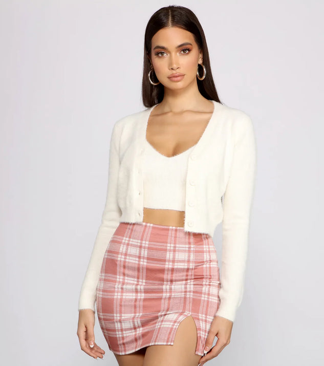 Chic Trendsetter Cropped Cardigan