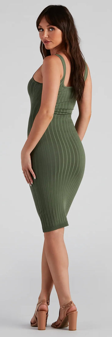 Taking the Plunge Scoop Neck Midi Dress