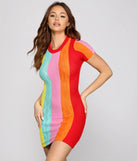 Bright Beauty Color Blocked Mini Dress