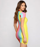 Bright Beauty Color Blocked Mini Dress