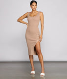 The One Ribbed Knit Midi Dress