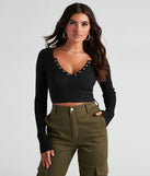 Chic Basic Button-Detail Crop Top