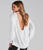 Effortless Chic Open Back Sweater