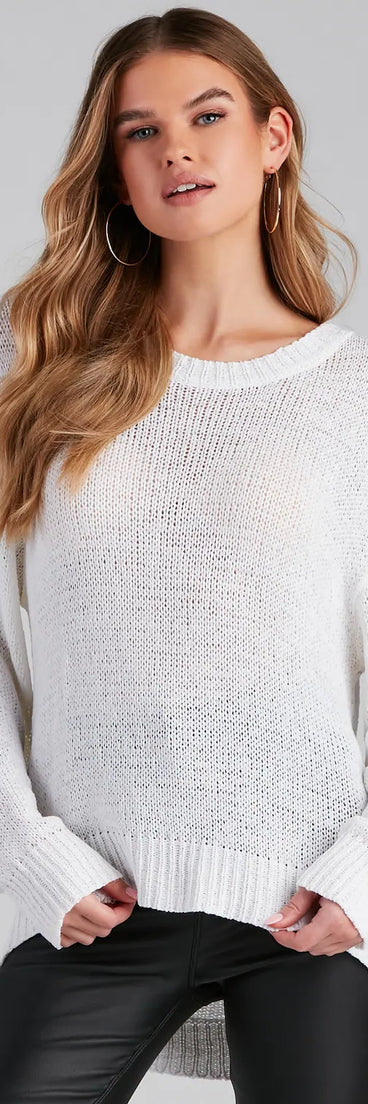 Effortless Chic Open Back Sweater