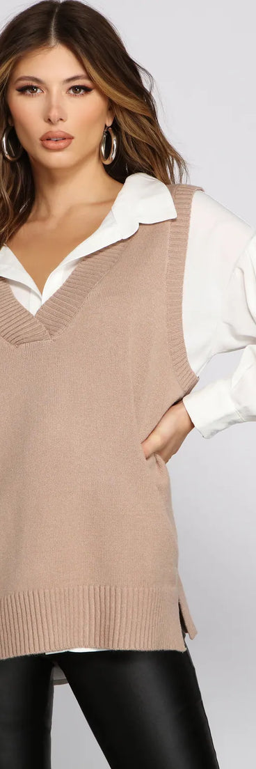 Essential Basic Sweater Knit Vest