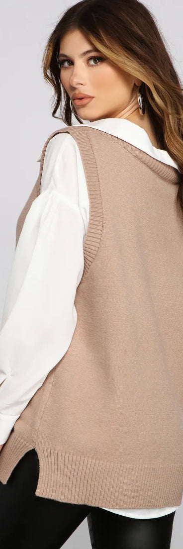 Essential Basic Sweater Knit Vest