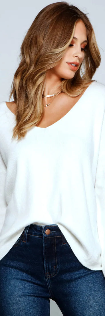 Twist And Stun Knot Back Sweater