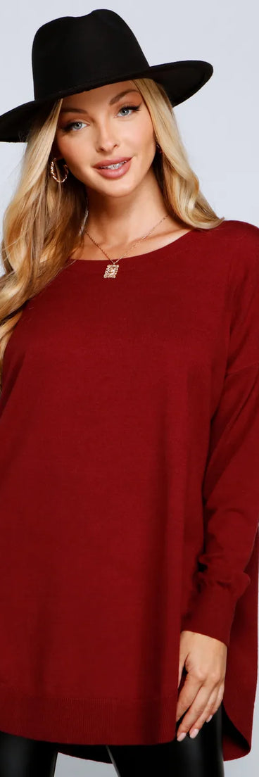 Cozy Basic Lattice Back Tunic