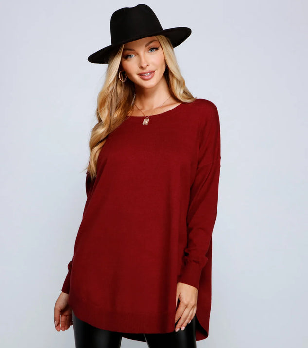 Cozy Basic Lattice Back Tunic