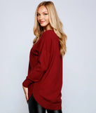 Cozy Basic Lattice Back Tunic