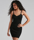 Hawt V-Neck Ribbed Sweater Dress