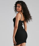 Hawt V-Neck Ribbed Sweater Dress