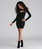 Hawt V-Neck Ribbed Sweater Dress