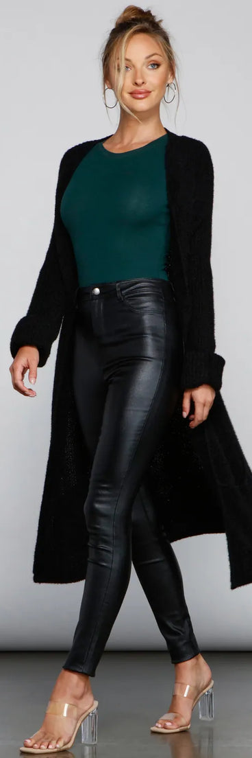 So Cozy Fuzzy Knit Cardigan