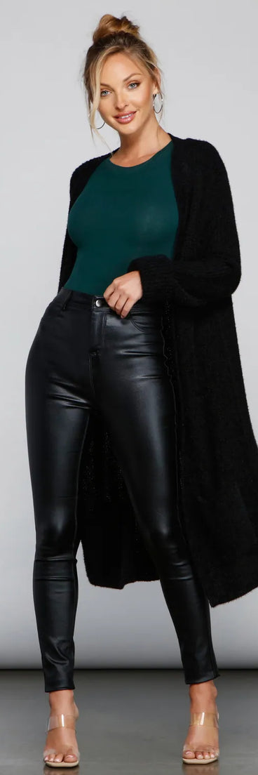 So Cozy Fuzzy Knit Cardigan