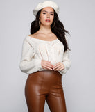 Cozy Cute Lattice Back Sweater