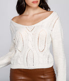 Cozy Cute Lattice Back Sweater