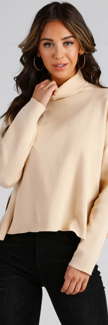 Keeping Knit Cozy Turtleneck Sweater