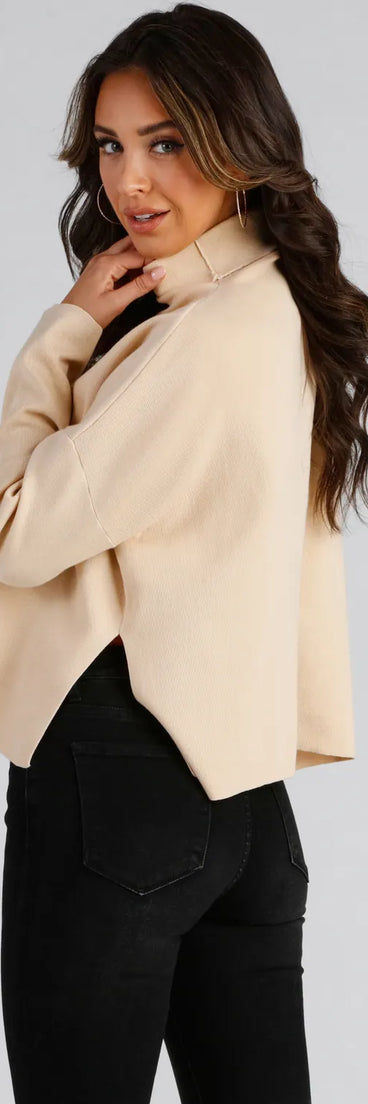 Keeping Knit Cozy Turtleneck Sweater