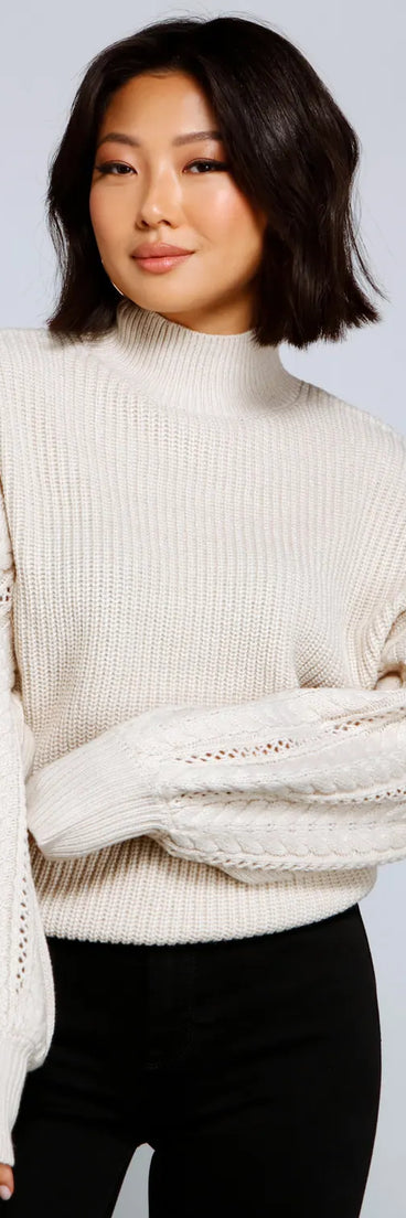Cuddle Up Cable Knit Sweater