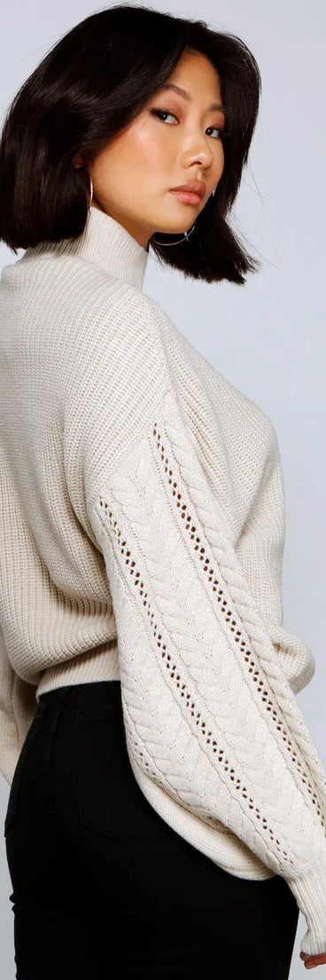 Cuddle Up Cable Knit Sweater