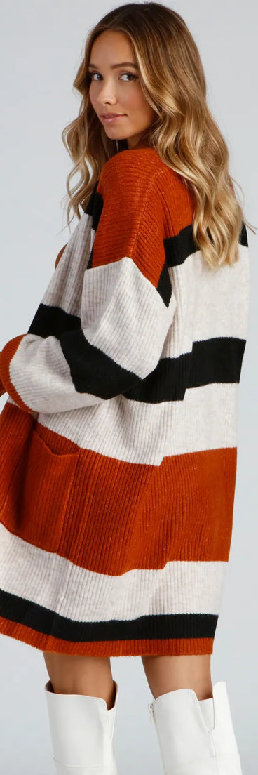 Cozy Cutie Striped Cardigan