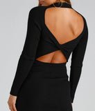 You Better Work Open Back Sweater Dress