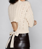 Casual Cuddles Tie-Back Sweater