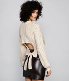 Casual Cuddles Tie-Back Sweater