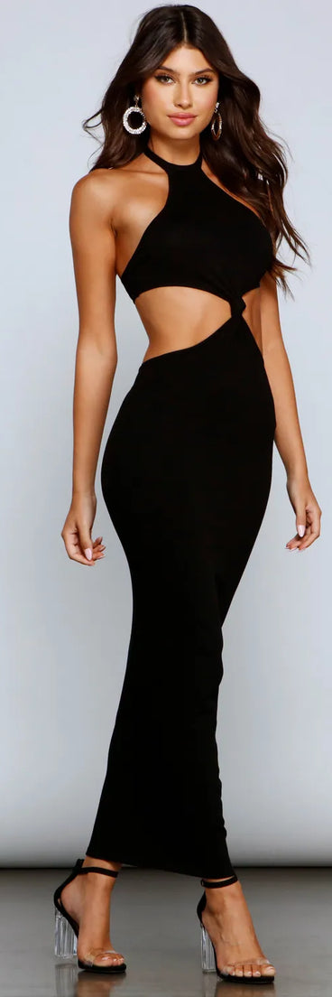 Endless Summer Halter Cutout Dress
