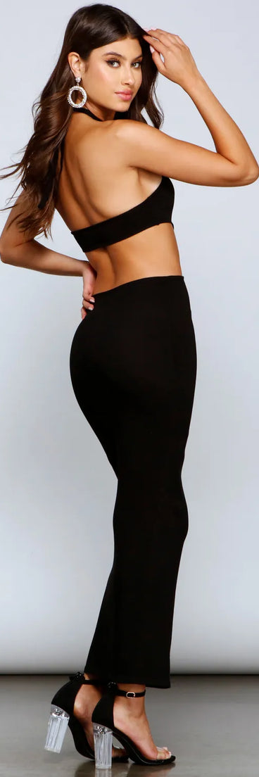 Endless Summer Halter Cutout Dress