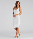 Taking the Plunge Scoop Neck Midi Dress