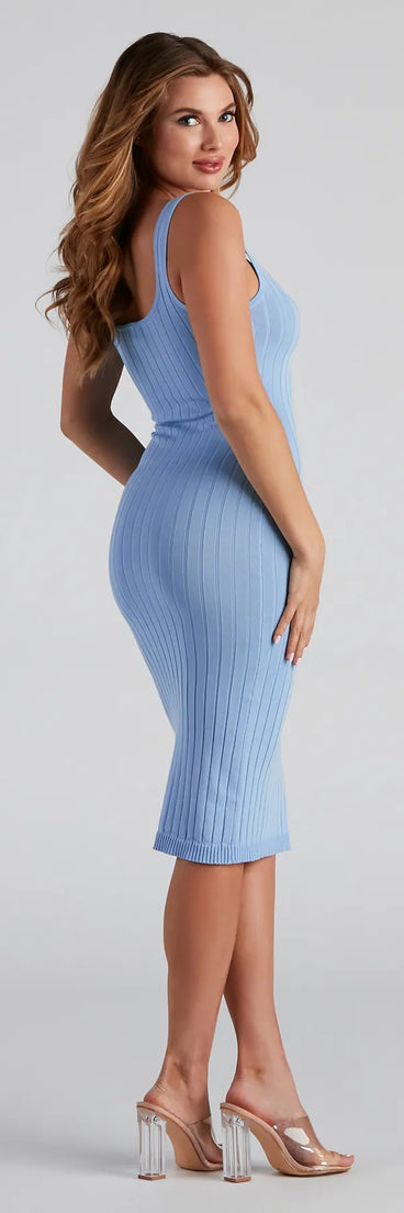 Taking the Plunge Scoop Neck Midi Dress