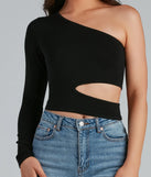 One Shoulder Allure Cutout Top