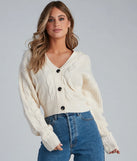 Cold Weather Cable Knit Cardigan