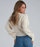Cold Weather Cable Knit Cardigan