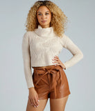 Cozy Basics Cropped Turtleneck Sweater