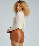 Cozy Basics Cropped Turtleneck Sweater