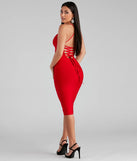 Limelight Lace-Up Bandage Dress