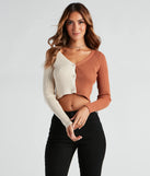 Better In Two Tone Crop Cardigan
