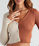 Better In Two Tone Crop Cardigan