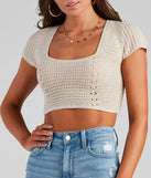 Girl Next Door Crochet Crop Top
