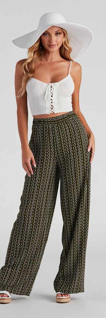 Knit Girl Lace-Up Sweater Tank Top