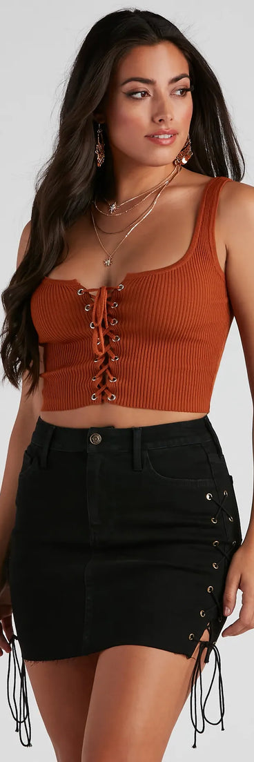 Light Layers Sweater Knit Tank Top