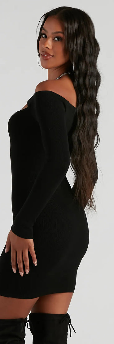 Leave Em' Breathless Sweater Dress